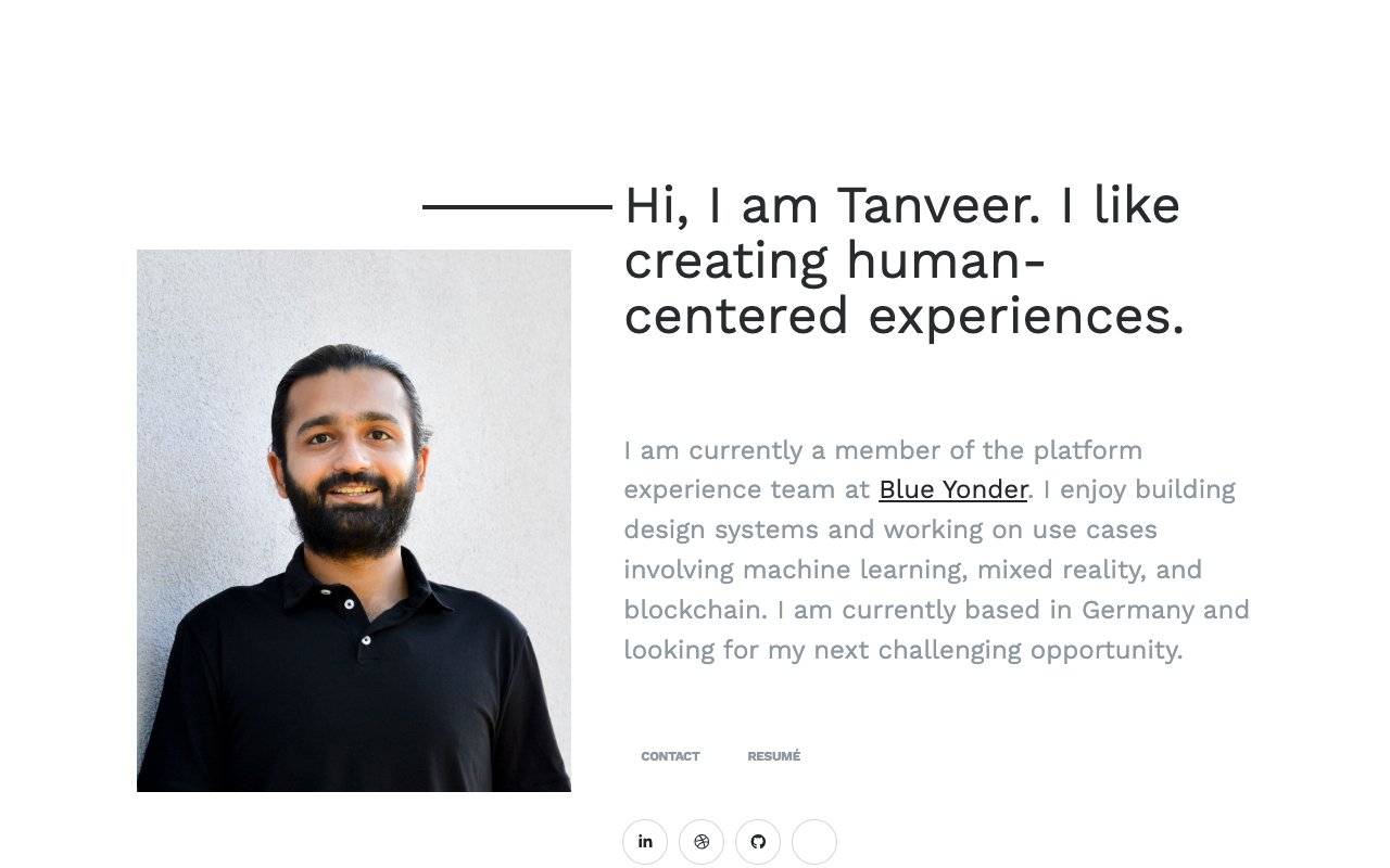 Tanveer Mahendra website preview